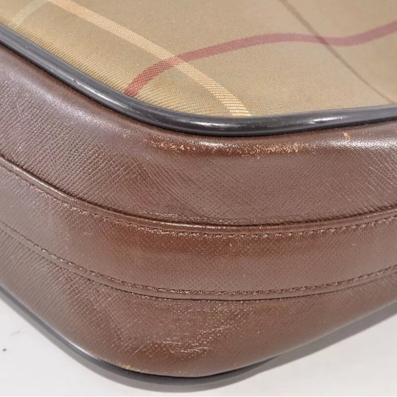 Burberry Vintage Olive Windowpane Shoulder Bag with Adjustable Strap - Picture 6 of 12